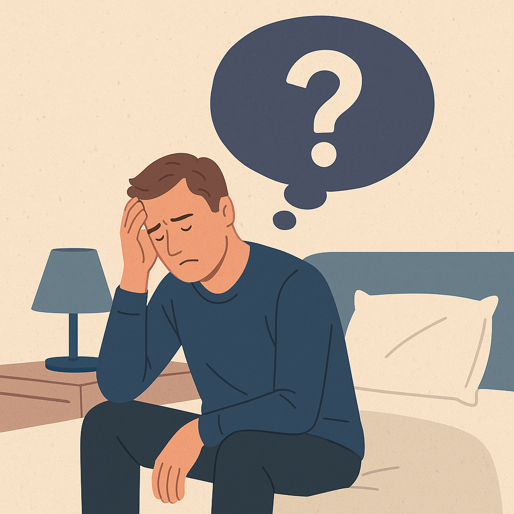 Illustration of a person feeling uncertain about career direction ,