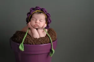 Peaceful baby sleeping comfortably representing restful sleep and relaxation